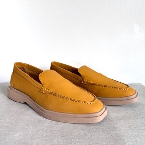 Clergerie Oscar Nubuck Loafers Yellow EU 36.5 US 6.5 Platform $370 Mustard